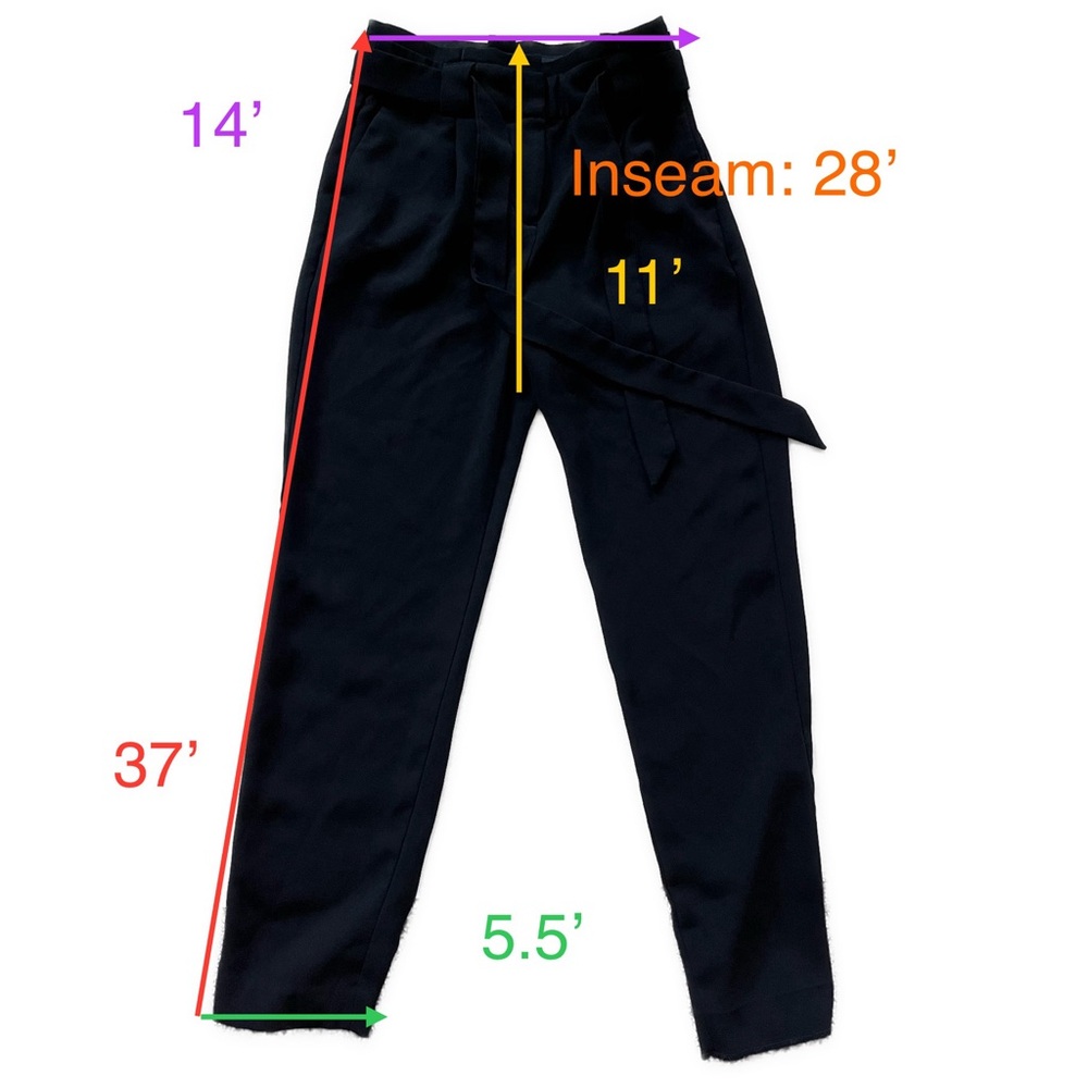 EXPRESS High Rise Paperbag Pants - Picture 2 of 7